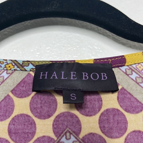 Hale Bob Bright Paisley Pattern Gold Long Sleeve Dress Sz S SPOT - Picture 2 of 6